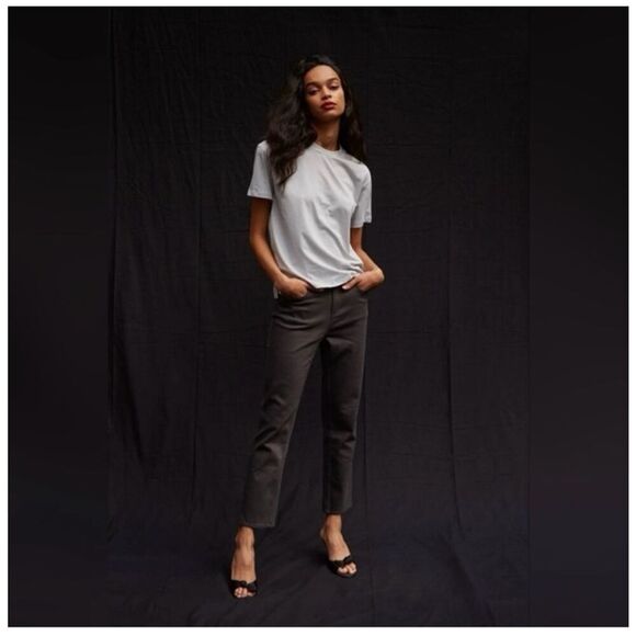 Thakoon High Rise Slate Gray Classic Cropped Jeans Size 2 New - Picture 1 of 8